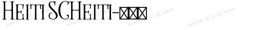 Heiti SCHeiti字体转换
